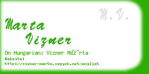 marta vizner business card